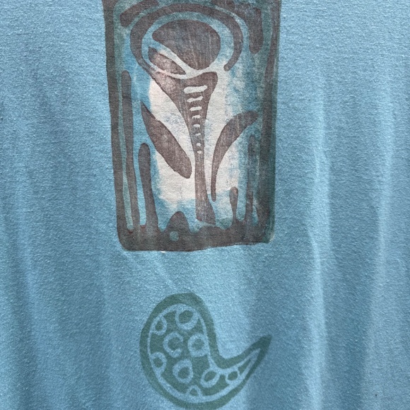 Blue Fish Teal Vintage Dress with Artistic Print, XL - Picture 6 of 7